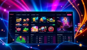 Screenshot of ck4444 com login page featuring a sleek interface, vibrant game icons, and secure login prompts for online gaming enthusiasts in Bangladesh.