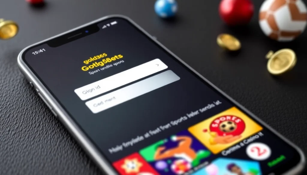 Gold365 ID login dashboard with vibrant sports markets, emphasizing secure and fast betting features to engage users effectively.