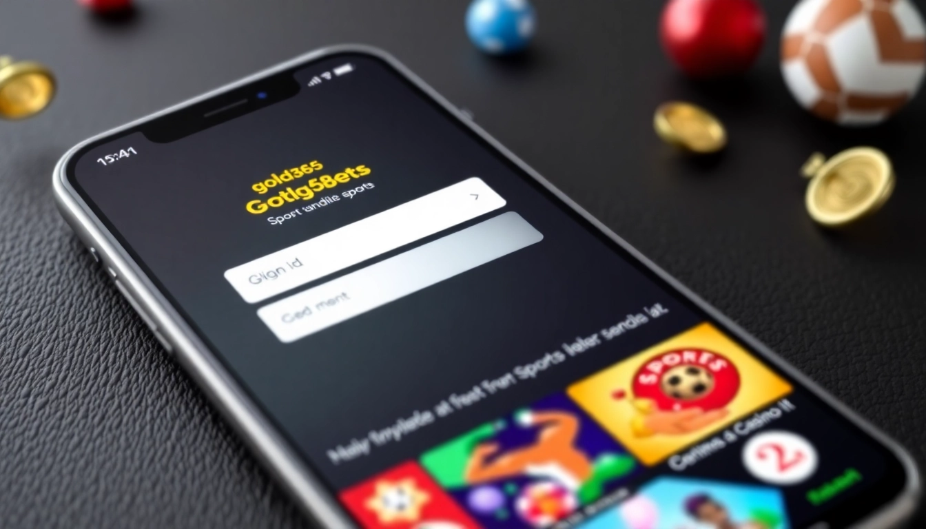 Gold365 ID login dashboard with vibrant sports markets, emphasizing secure and fast betting features to engage users effectively.