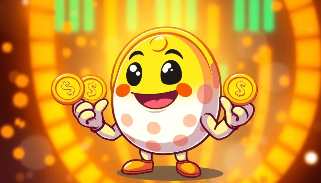 Pepe Meme Coin powered by community and GambleFi features a colorful Pepe mascot with crypto